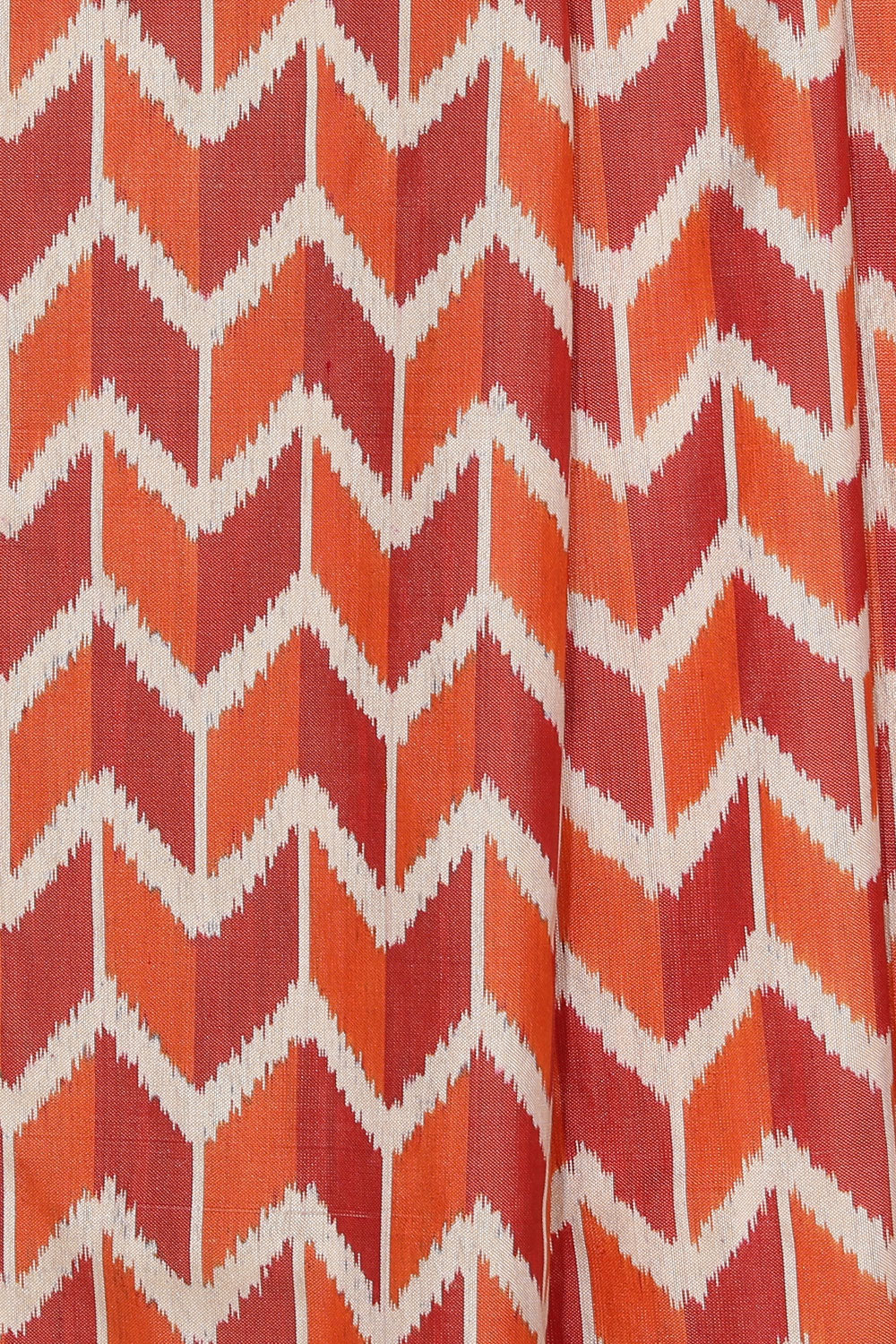 Image of Pochampally Silk Ikat Peach Saree